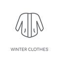 Winter clothes linear icon. Modern outline Winter clothes logo c