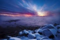 Winter coast of Barents Sea