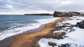 Winter coast of the atlantic ocean in Iceland