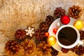 Winter Coffee Background Royalty Free Stock Photo