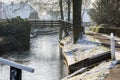 Winter in Cold Giethoorn Royalty Free Stock Photo