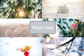 Winter collage with christmas decoration. Royalty Free Stock Photo
