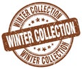 winter collection brown stamp