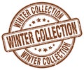 winter collection brown stamp