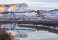 Winter on the Colorado RIver at Fisher Towers Royalty Free Stock Photo