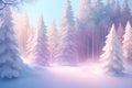 Winter colorful background with christmas tree and balls.Ai