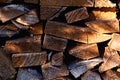The firewood - dry wood for heating.