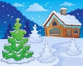 Winter cottage theme image 2 Royalty Free Stock Photo