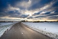 Winter country road