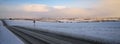 Winter on a country road in North Yorkshire - England Royalty Free Stock Photo