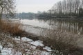 winter in the countryside around nantes - france