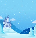 Winter countryside with castle theme 2