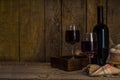 Winter cozy wine tasting background