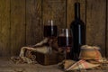 Winter cozy wine tasting background