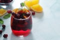 Winter cranberry and orange drink