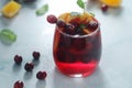 Winter cranberry and orange drink