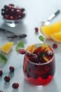 Winter cranberry and orange drink