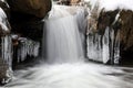 Winter creek in the national park Sumava