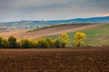 Farm landscape in South Moravia Royalty Free Stock Photo