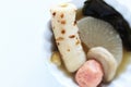 Japanese food, Oden simmered fish cake and vegetable