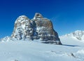 Winter Dachstein mountain massif Royalty Free Stock Photo