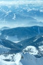 Winter Dachstein mountain massif