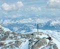 Winter Dachstein mountain massif Royalty Free Stock Photo