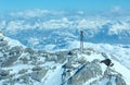 Winter Dachstein mountain massif