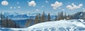 Winter Dachstein mountain massif panorama Royalty Free Stock Photo