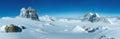 Winter Dachstein mountain massif panorama. Royalty Free Stock Photo