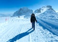 Winter Dachstein mountain massif Royalty Free Stock Photo