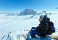 Winter Dachstein mountain massif Royalty Free Stock Photo