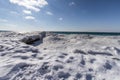 Sunny Winter Day On The Coast Of Lake Michigan