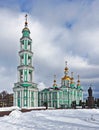 Winter day. Cathedral Square in Tambov, Russia Royalty Free Stock Photo