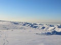 Winter day at the seashore of Riga gulf, Baltic Sea, Jurmala, Latvia Royalty Free Stock Photo