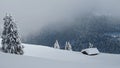 Winter day in the Swiss Alps Royalty Free Stock Photo