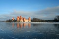 Winter day in Trakai castle Royalty Free Stock Photo