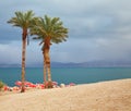 Winter on the Dead Sea Royalty Free Stock Photo