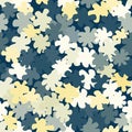 Winter decorative camouflage pattern background seamless vector illustration Royalty Free Stock Photo