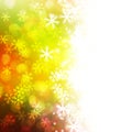 Winter delightful snowfall Colorful elegant on abstract background