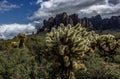 A winter desert storm arrives Royalty Free Stock Photo