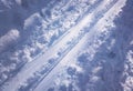 Winter diagonal ski track outdoor background