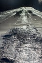 Winter dirt way glitters in ambient light Royalty Free Stock Photo