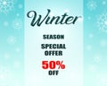 Winter discount price tag Royalty Free Stock Photo