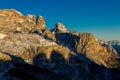 Winter in Dolomites, Alps Dolomiti sunset