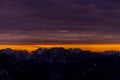 Winter in Dolomites, Alps Dolomiti sunset