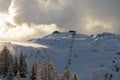 Winter dolomites in Italy. Winter in Madonna di Campiglio village and a ski resort in northeast Italy. Madonna di Madonna di