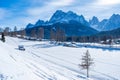 Winter in Dolomites in Kronplatz, Italy