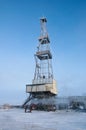 Winter Drilling Rig Royalty Free Stock Photo