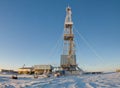 Winter Drilling Rig Royalty Free Stock Photo